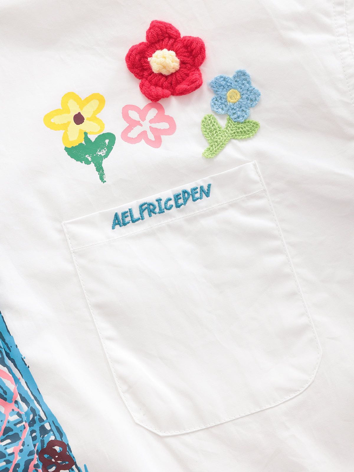 Graffiti Necktie Floral Shirt