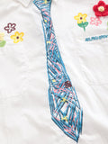 Graffiti Necktie Floral Shirt