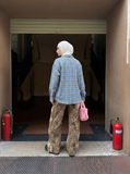 Leopard Patchwork Baggy Vintage Wide Jeans