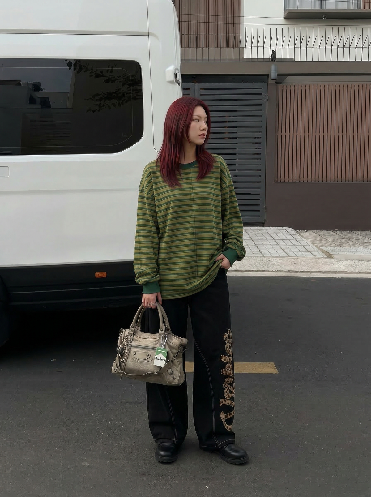 Streetwear Leopard Print Patchwork Wide Leg Jeans