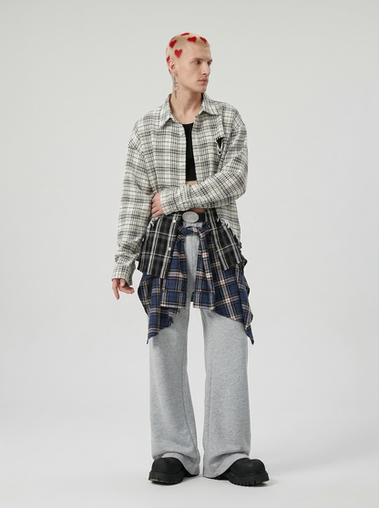 Women's Plaid Patchwork Shirt