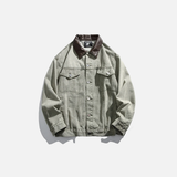 Vintage Retro Denim Jacket Baseball Coat
