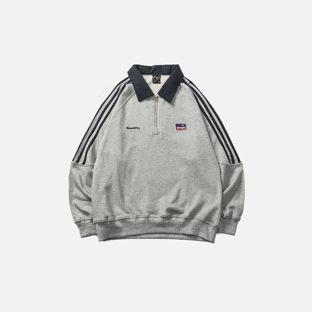 Oversize Racing Stripe Hip Sweatshirt