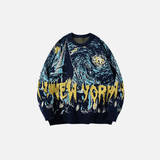 Y2K Star Night Oversized Knit Jumper Sweater