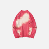 Oversized Pink & Black Distressed Jumper Sweater