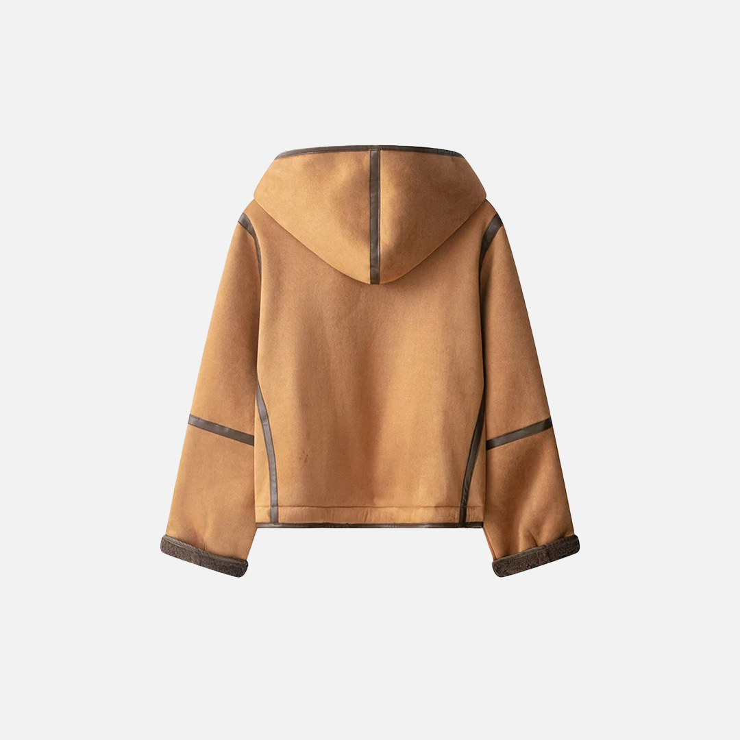 Chinese Style Single Breasted Hooded Woven Jacket