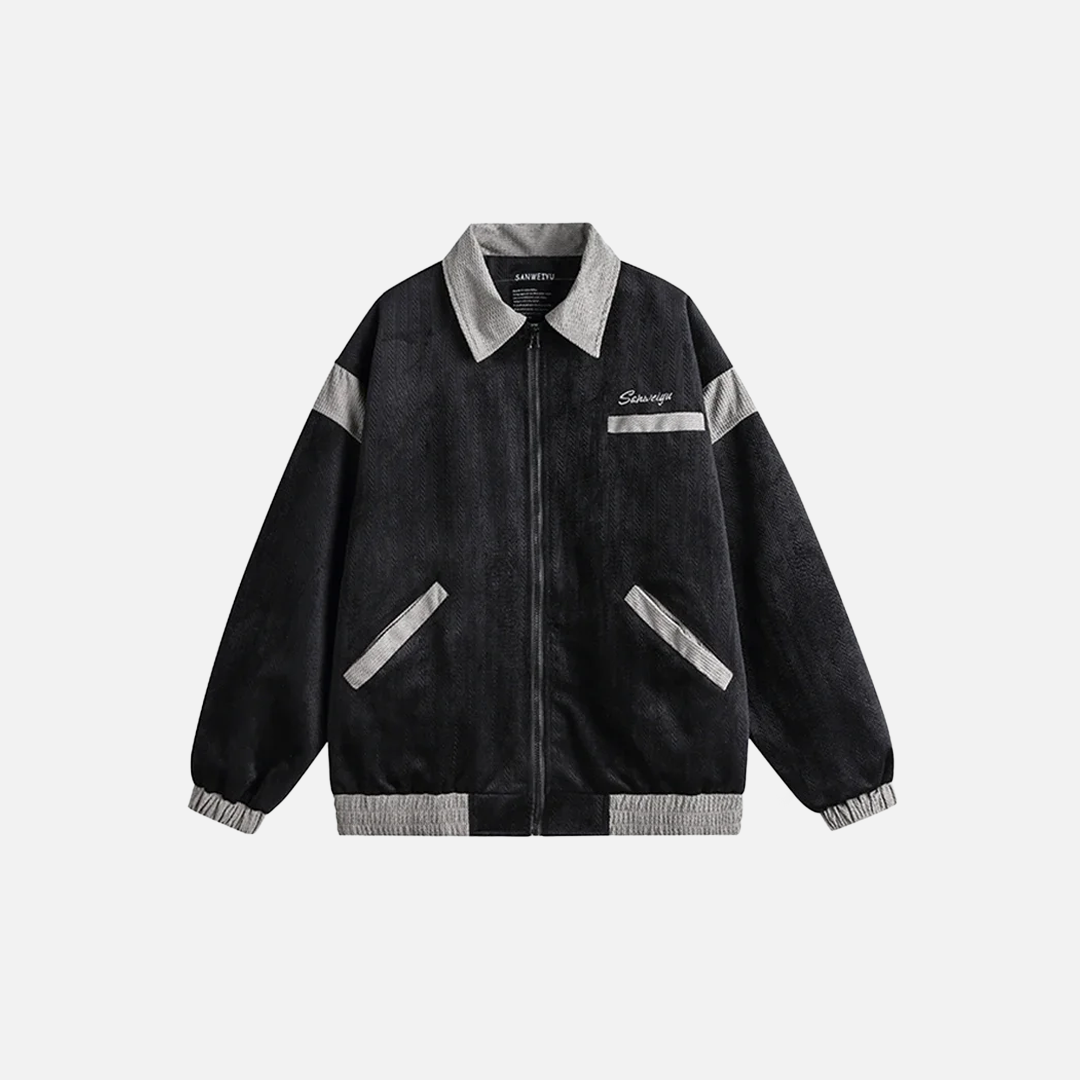 Spring Autumn Patchwork Retro Vintage Bomber Jacket