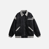 Spring Autumn Patchwork Retro Vintage Bomber Jacket