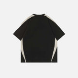 Sporty Patchwork Oversized Hip Hop T-Shirt
