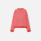 Versatile Striped Retro Loose Knit Cardigan
