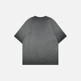 Vintage Gradient Print Short Sleeve T-Shirt