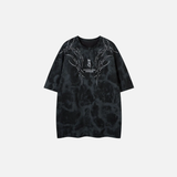 Streetwear Grunge Embroidered Tie Dye T-Shirt