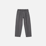 Washed Straight Mid-Waist Pants