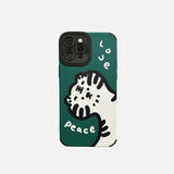 Peace & Love Tiger Mobile Phone Case For iPhone