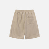 Suede Letter Print Shorts