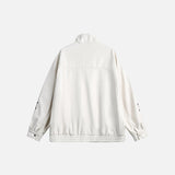 PU Leather Star Embroidery Jacket