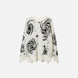 Starry Sky Knitted Ripped Sweater