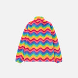 Rainbow Stripe Zip-up Jacket