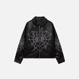 Y2K Spider Web Motorcycle Jacket
