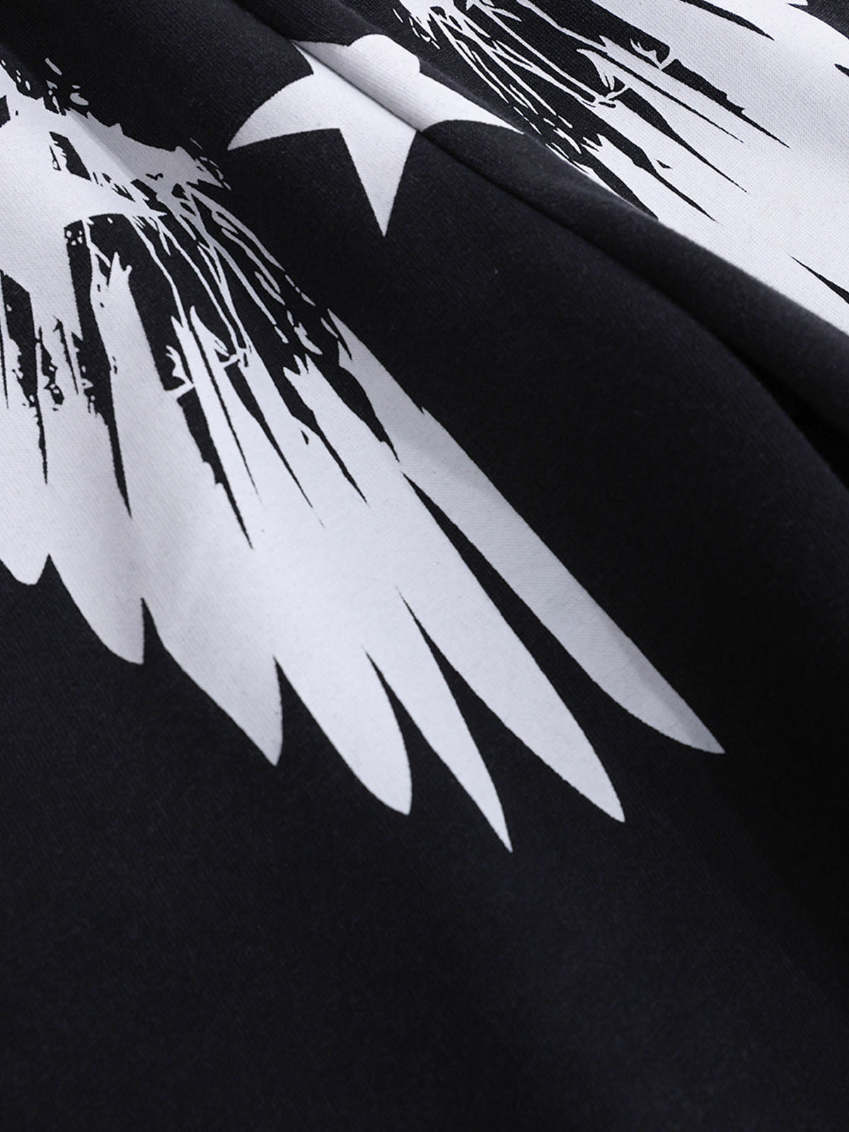 Wing Star Graphic Draped Jazz Pants; Black / S, Black / M, Black / L, Black / XL, Black / 2XL