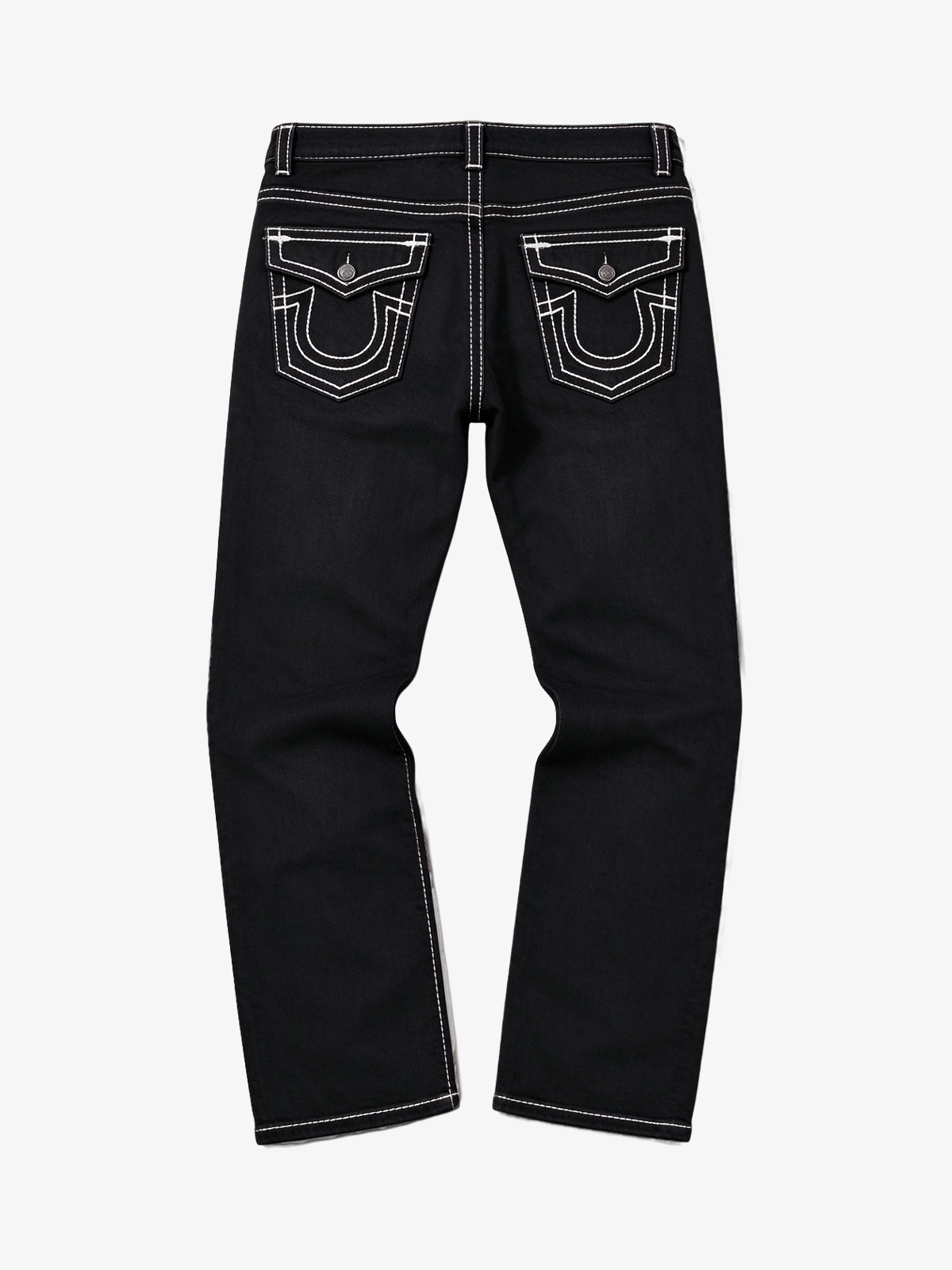 Contrast Stitch Straight Jeans