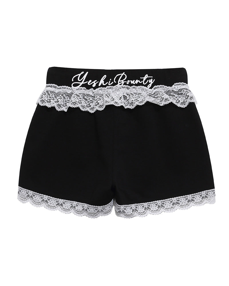 Lace Trim Lounge Shorts