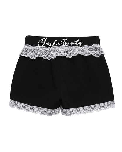 Lace Trim Lounge Shorts
