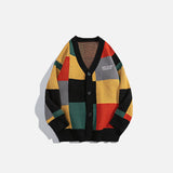 Colorblock Plaid Cardigan