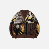 Lightweight Oversized Vintage Knit Classic Cardigan