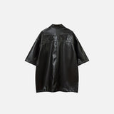Leather Short Sleeve Shirt