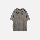 Streetwear Grunge Embroidered Tie Dye T-Shirt