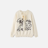 Cozy Aesthetic Distressed Knit Sweater
