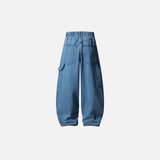 Distressed Streetwear Denim Wide-leg Cargo Jeans