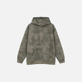 Letter Embroidery Tie-dye Hoodie