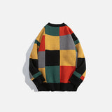 Colorblock Plaid Cardigan