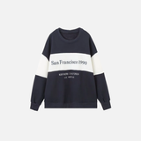 Cozy Embroidered Round Neck Long Sleeve Sweatshirt