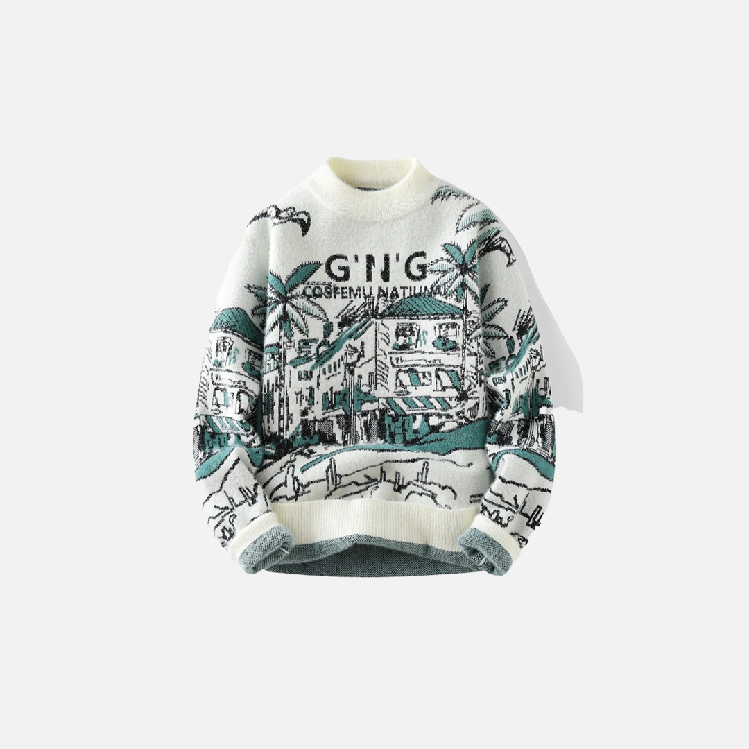 Chunky Knit Crewneck Winter Sweater