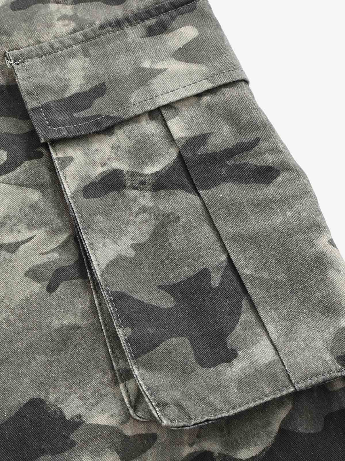 Camo Patchwork Multi-Pocket Cargo Pants; Classic Camouflage / S, Classic Camouflage / M, Classic Camouflage / L, Classic Camouflage / XL