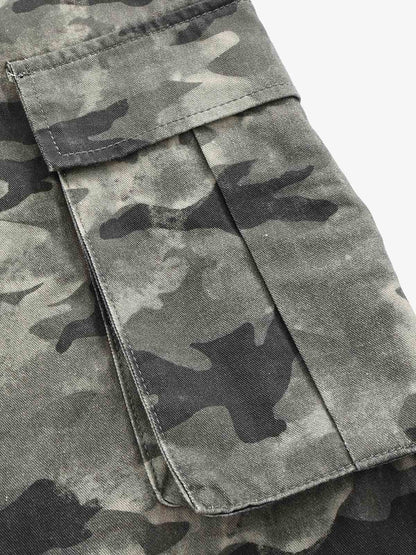 Camo Patchwork Multi-Pocket Cargo Pants; Classic Camouflage / S, Classic Camouflage / M, Classic Camouflage / L, Classic Camouflage / XL
