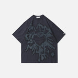 Embroidery Letter Heart T-shirt