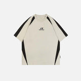 Sporty Patchwork Oversized Hip Hop T-Shirt