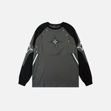 Y2K Oversize Patchwork Long Sleeve Cotton T-Shirt
