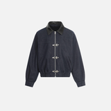 Streetwear Airplane Buckle Design Denim Jacket