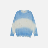 Y2K Vibrant Tie-Dye Oversized Lazy Knit Sweater