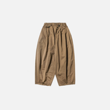 Elastic Waist Pleated Wide Leg Pants