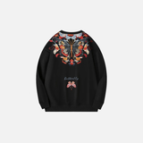 Butterfly Embroidery Vintage Hip Hop T-Shirt
