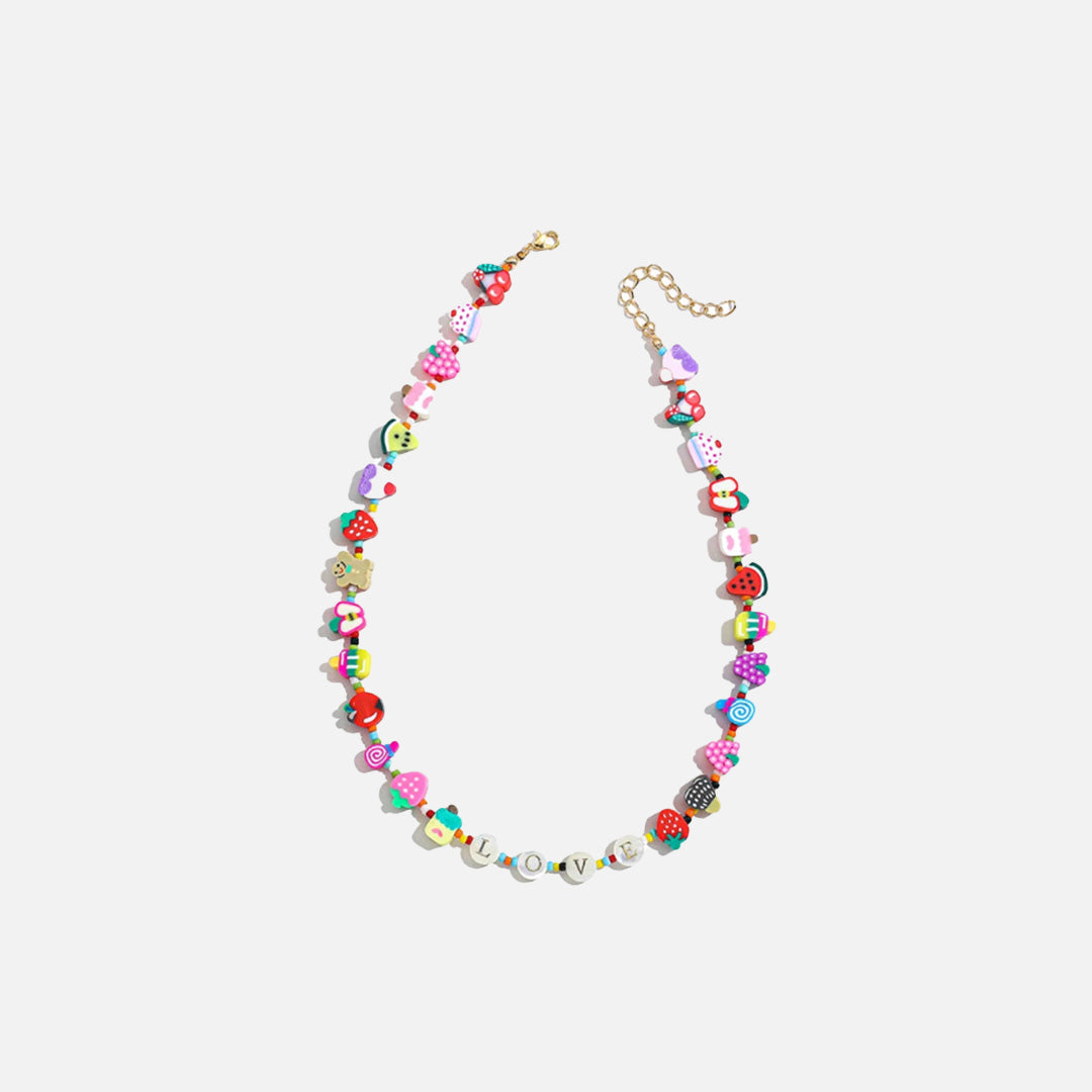 Beaded Rectangular Necklace