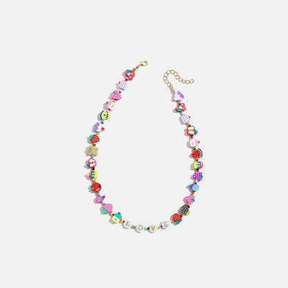 Beaded Rectangular Necklace