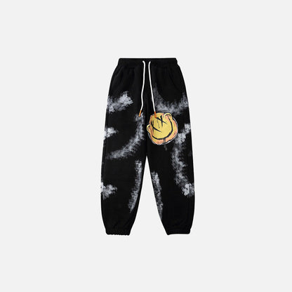 Smile Patchwork Sweatpants