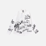 Premium Streetwear Bold Graffiti Print Long Sleeve Shirt